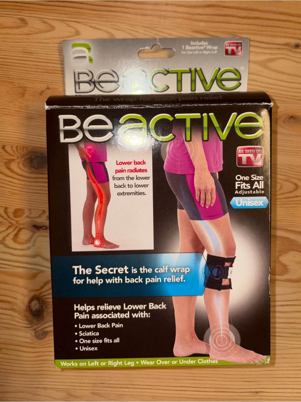 BeActive Calf Wrap for Lower Back Pain Relief - Black